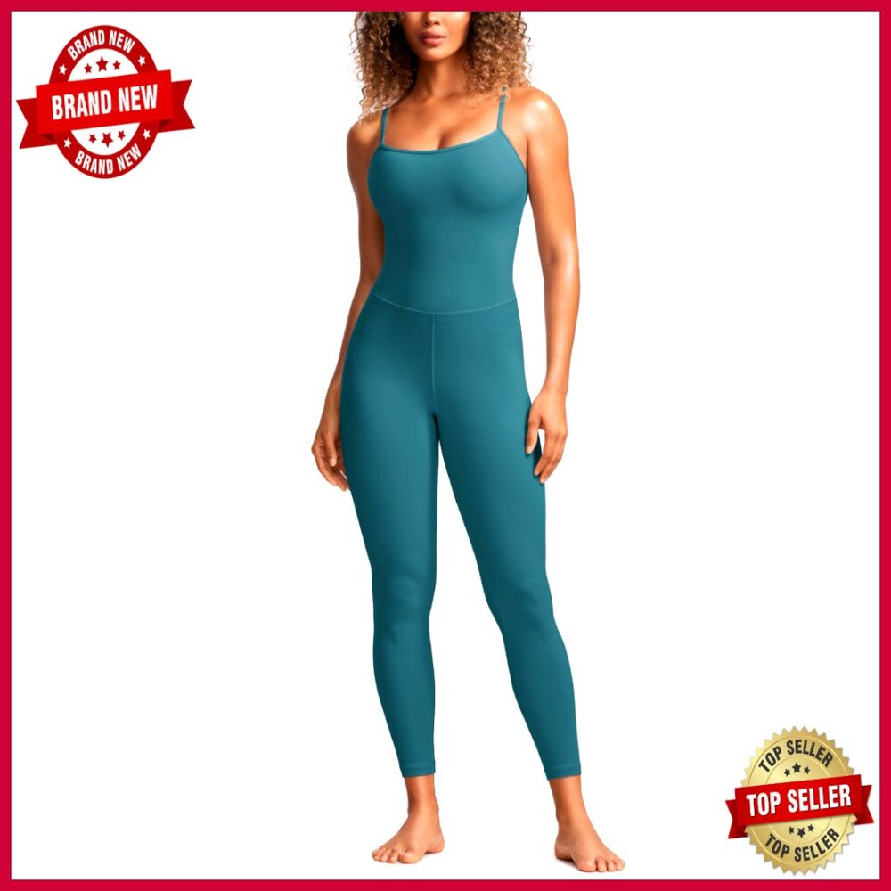 Butterluxe Cami Strap Jumpsuit With Built-In Bra, Adjustable Yoga Romper